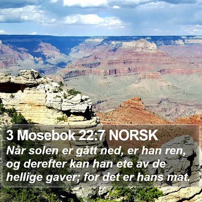 3 Mosebok 22:7 NORSK Bible Verse Image