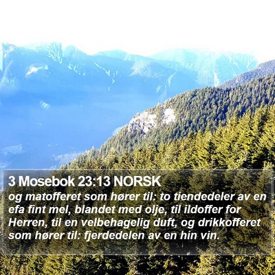 3 Mosebok 23:13 NORSK Bible Verse Image