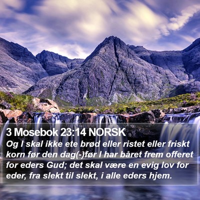 3 Mosebok 23:14 NORSK Bible Verse Image