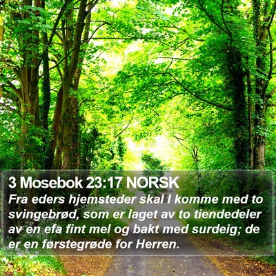 3 Mosebok 23:17 NORSK Bible Verse Image