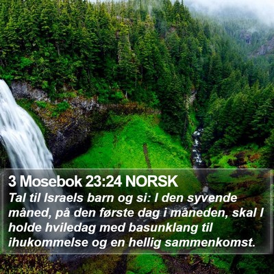 3 Mosebok 23:24 NORSK Bible Verse Image
