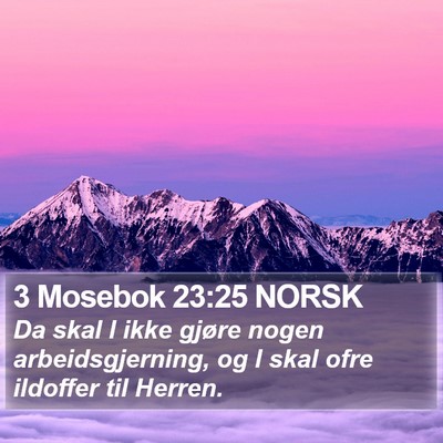 3 Mosebok 23:25 NORSK Bible Verse Image