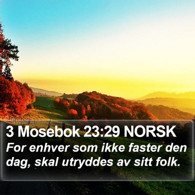 3 Mosebok 23:29 NORSK Bible Verse Image