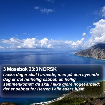 3 Mosebok 23:3 NORSK Bible Verse Image