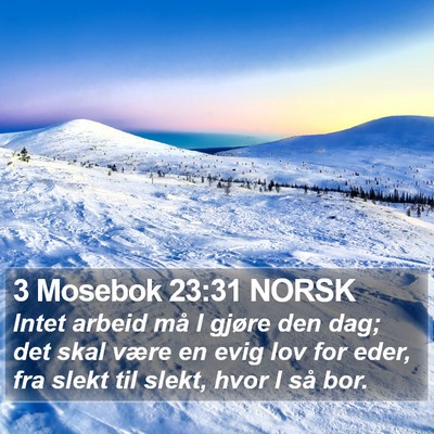 3 Mosebok 23:31 NORSK Bible Verse Image