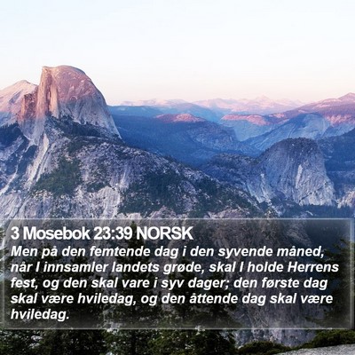 3 Mosebok 23:39 NORSK Bible Verse Image