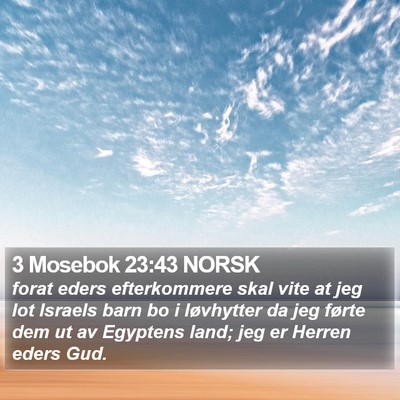 3 Mosebok 23:43 NORSK Bible Verse Image