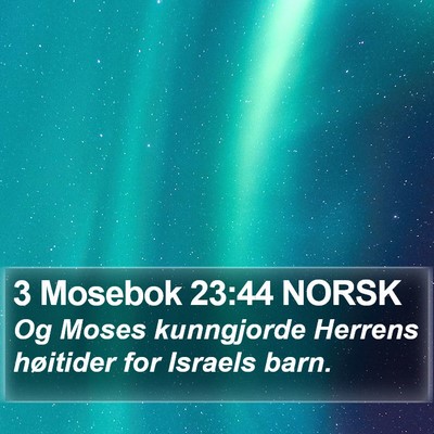 3 Mosebok 23:44 NORSK Bible Verse Image
