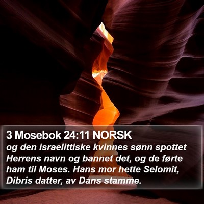 3 Mosebok 24:11 NORSK Bible Verse Image