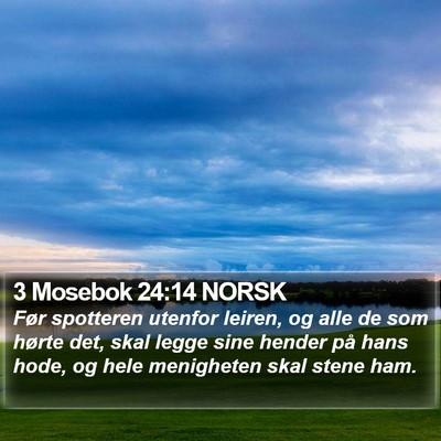 3 Mosebok 24:14 NORSK Bible Verse Image