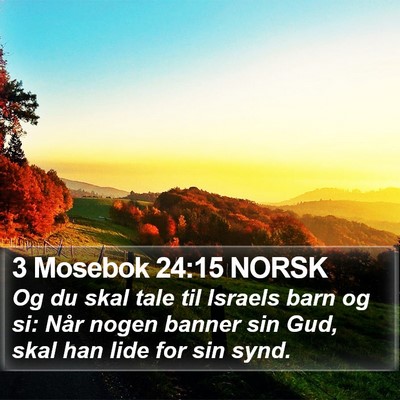 3 Mosebok 24:15 NORSK Bible Verse Image