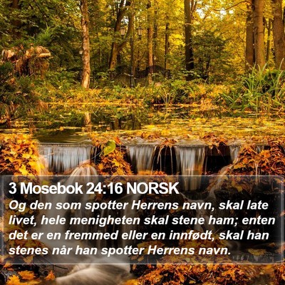 3 Mosebok 24:16 NORSK Bible Verse Image