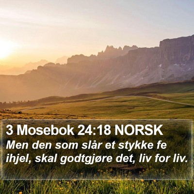 3 Mosebok 24:18 NORSK Bible Verse Image