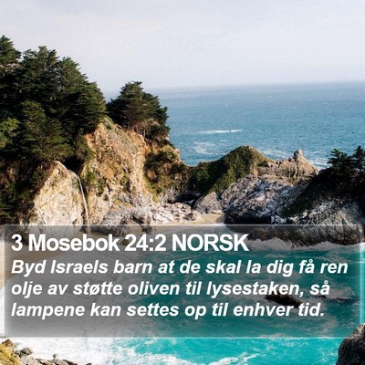 3 Mosebok 24:2 NORSK Bible Verse Image