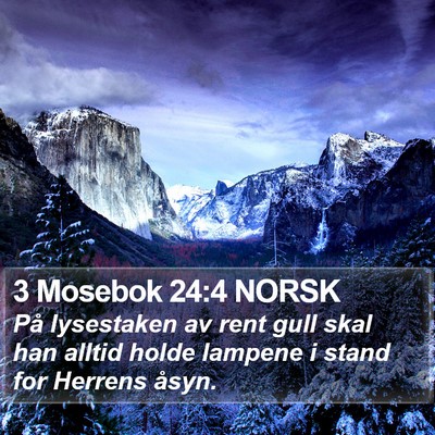 3 Mosebok 24:4 NORSK Bible Verse Image