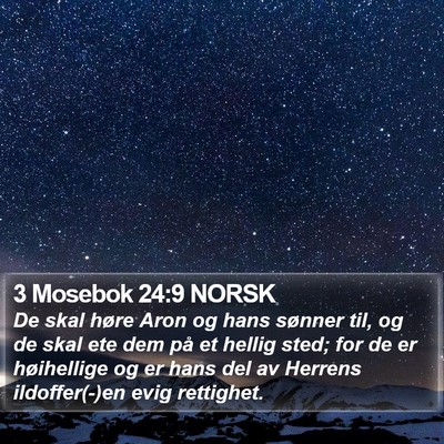 3 Mosebok 24:9 NORSK Bible Verse Image