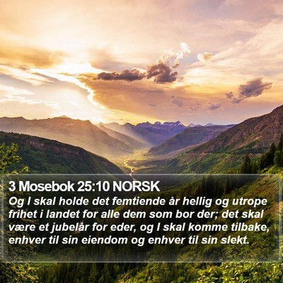 3 Mosebok 25:10 NORSK Bible Verse Image