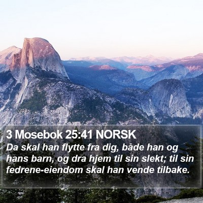 3 Mosebok 25:41 NORSK Bible Verse Image