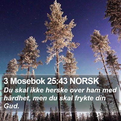3 Mosebok 25:43 NORSK Bible Verse Image