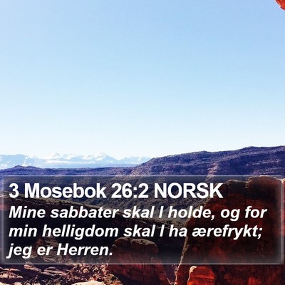 3 Mosebok 26:2 NORSK Bible Verse Image