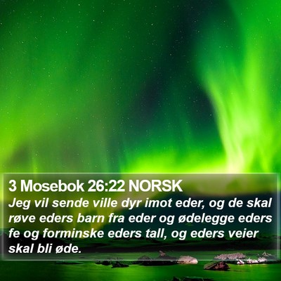 3 Mosebok 26:22 NORSK Bible Verse Image