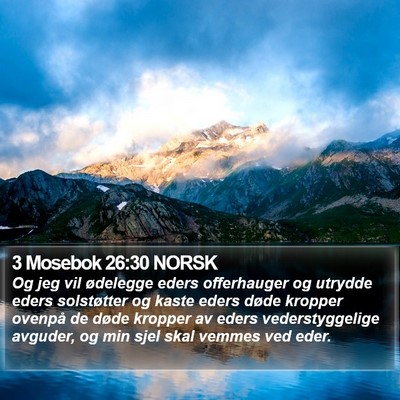 3 Mosebok 26:30 NORSK Bible Verse Image