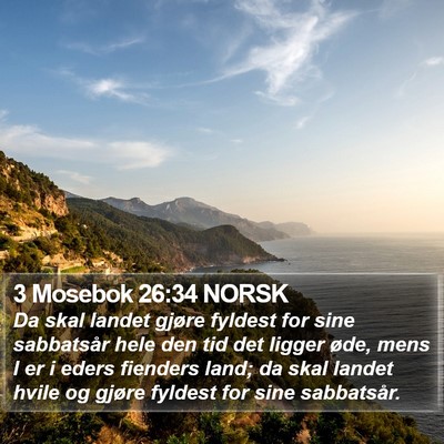3 Mosebok 26:34 NORSK Bible Verse Image