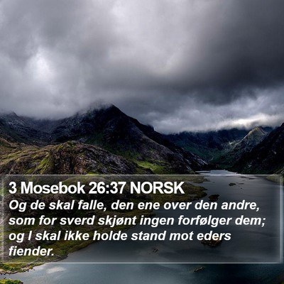 3 Mosebok 26:37 NORSK Bible Verse Image