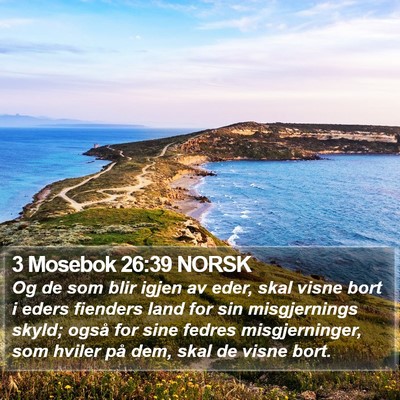3 Mosebok 26:39 NORSK Bible Verse Image