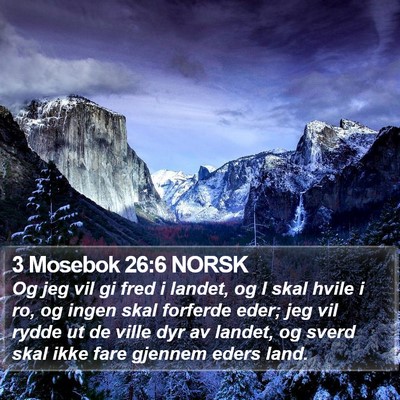 3 Mosebok 26:6 NORSK Bible Verse Image
