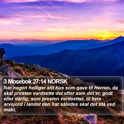3 Mosebok 27:14 NORSK Bible Verse Image