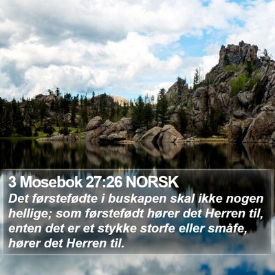 3 Mosebok 27:26 NORSK Bible Verse Image