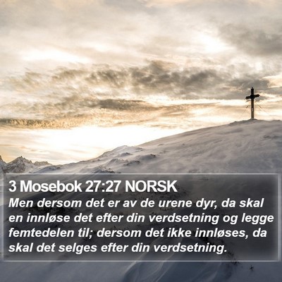 3 Mosebok 27:27 NORSK Bible Verse Image