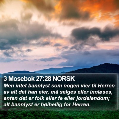 3 Mosebok 27:28 NORSK Bible Verse Image