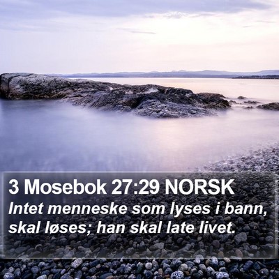 3 Mosebok 27:29 NORSK Bible Verse Image