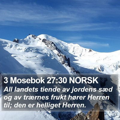 3 Mosebok 27:30 NORSK Bible Verse Image