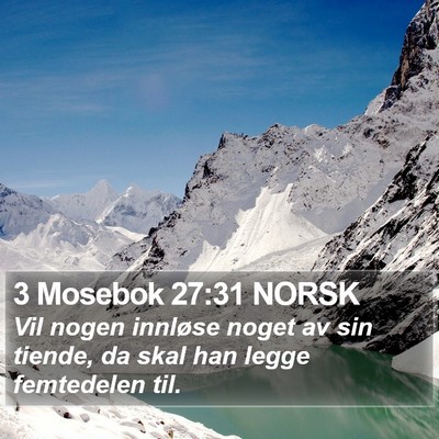 3 Mosebok 27:31 NORSK Bible Verse Image