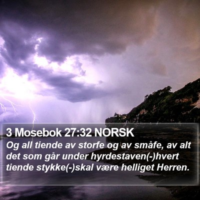 3 Mosebok 27:32 NORSK Bible Verse Image