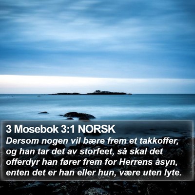 3 Mosebok 3:1 NORSK Bible Verse Image