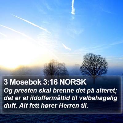 3 Mosebok 3:16 NORSK Bible Verse Image