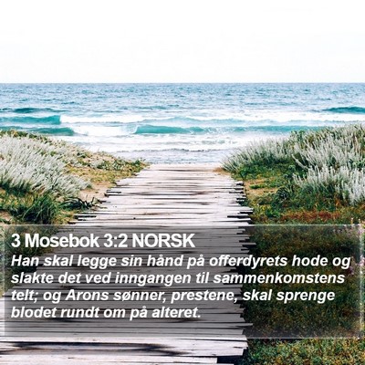 3 Mosebok 3:2 NORSK Bible Verse Image