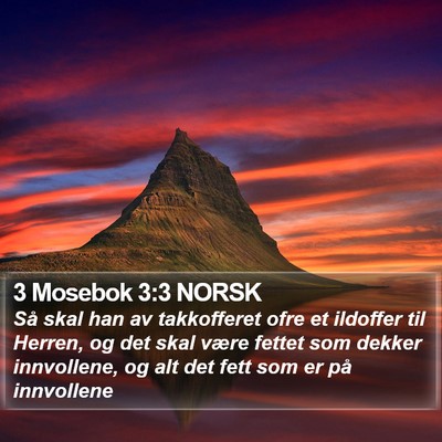 3 Mosebok 3:3 NORSK Bible Verse Image