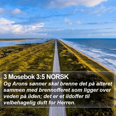 3 Mosebok 3:5 NORSK Bible Verse Image