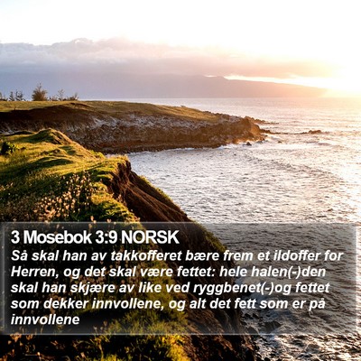 3 Mosebok 3:9 NORSK Bible Verse Image