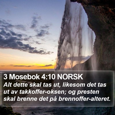 3 Mosebok 4:10 NORSK Bible Verse Image