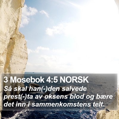 3 Mosebok 4:5 NORSK Bible Verse Image