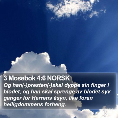 3 Mosebok 4:6 NORSK Bible Verse Image