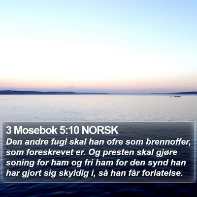 3 Mosebok 5:10 NORSK Bible Verse Image