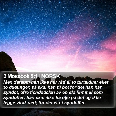 3 Mosebok 5:11 NORSK Bible Verse Image