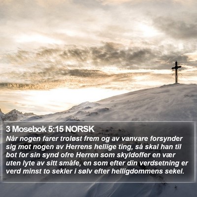 3 Mosebok 5:15 NORSK Bible Verse Image